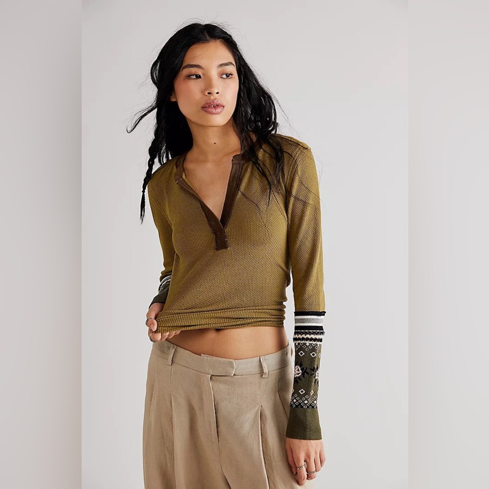 NWT Free People Mikah Thermal Layering Cuff